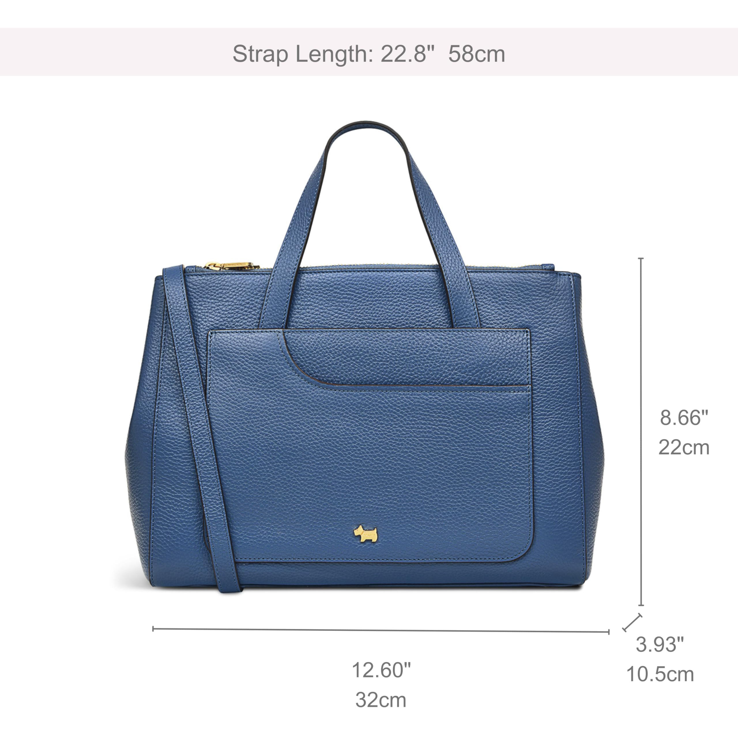 RADLEY London Women's Medium Leather Satchel Bag with Soft Pockets & Zip Top - Perfect for Work, Travel & Everyday Use