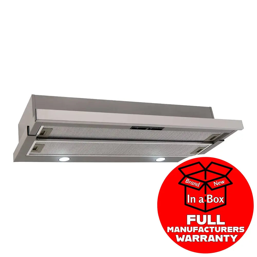 Euro ERH900SLX2 90cm Stainless Steel Slide-Out Range Hood - Powerful Kitchen Ventilation for Smoke & Odor Removal - Perfect for Modern Home Cooking & Open Kitchen Designs