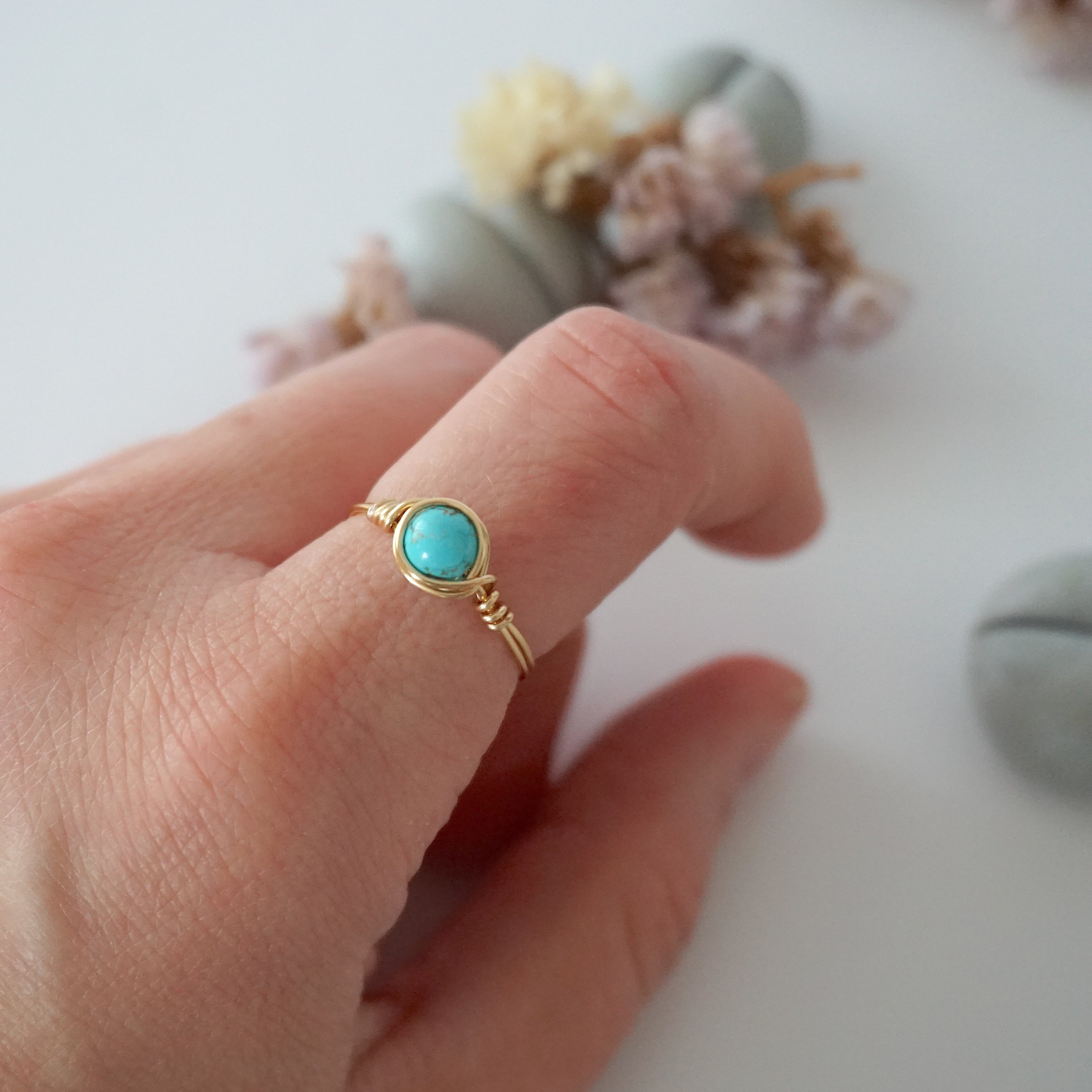 Turquoise Birthstone Ring - Elegant & Minimalist Jewelry for Women | Perfect Gift for Birthdays, Anniversaries & Special Occasions