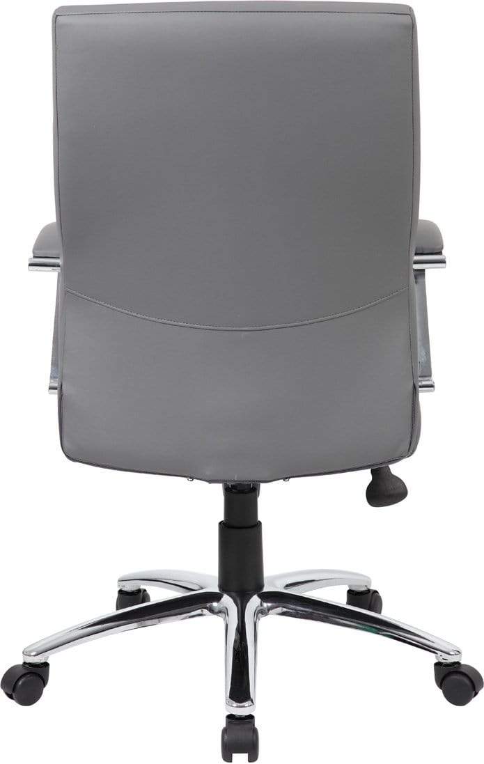 Premium Boss LeatherPlus Executive Office Chair [B10101 BK] - Ergonomic High Back Desk Chair for Home & Business Workspaces
