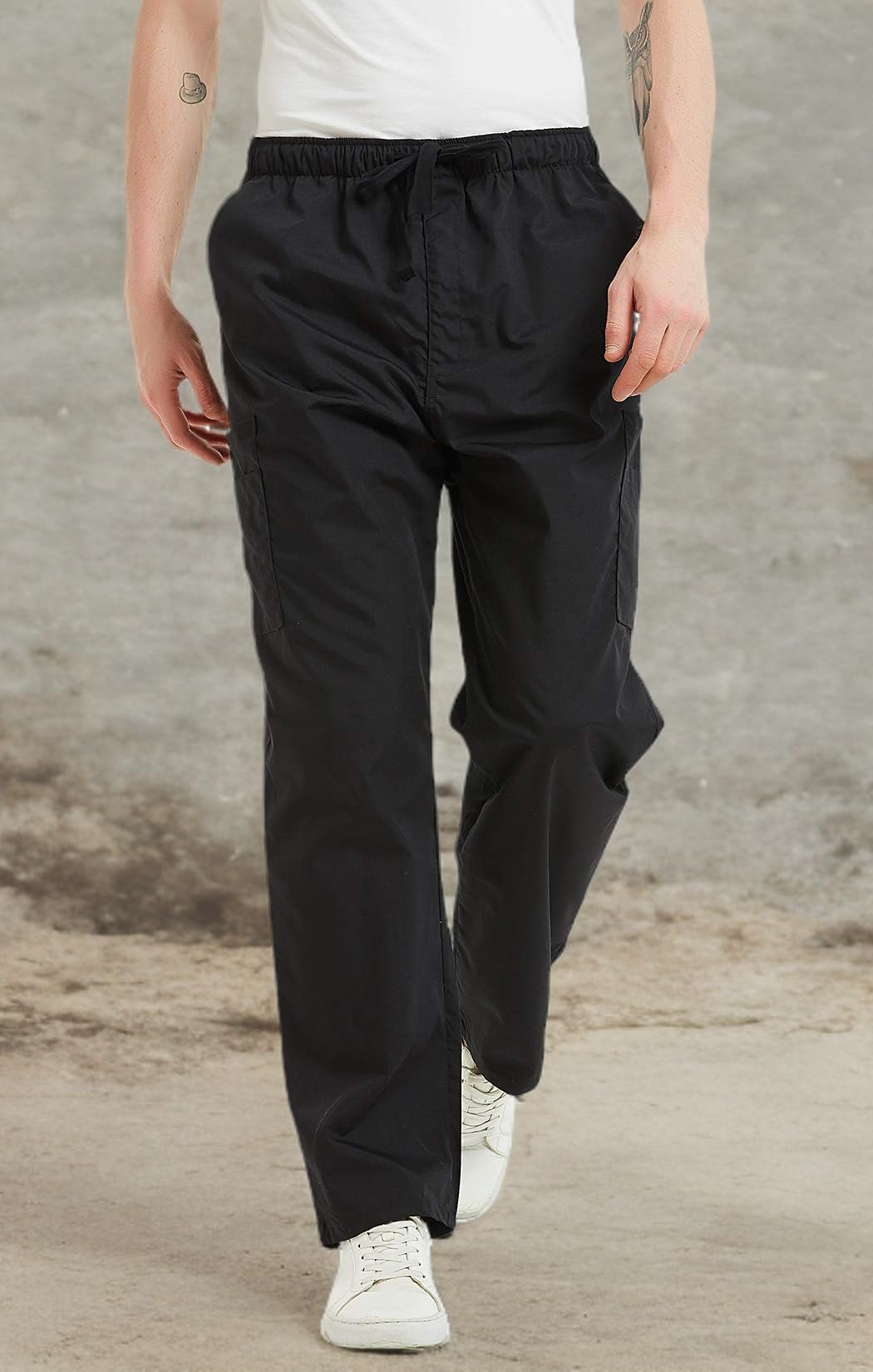 VOGRYE Men's Scrub Pants - 7 Pocket Medical Work Pants with Elastic Waistband, Wrinkle-Resistant & Comfortable for Doctors, Nurses, Healthcare Professionals - Perfect for Hospital Shifts, Clinics & Healthcare Work Environments