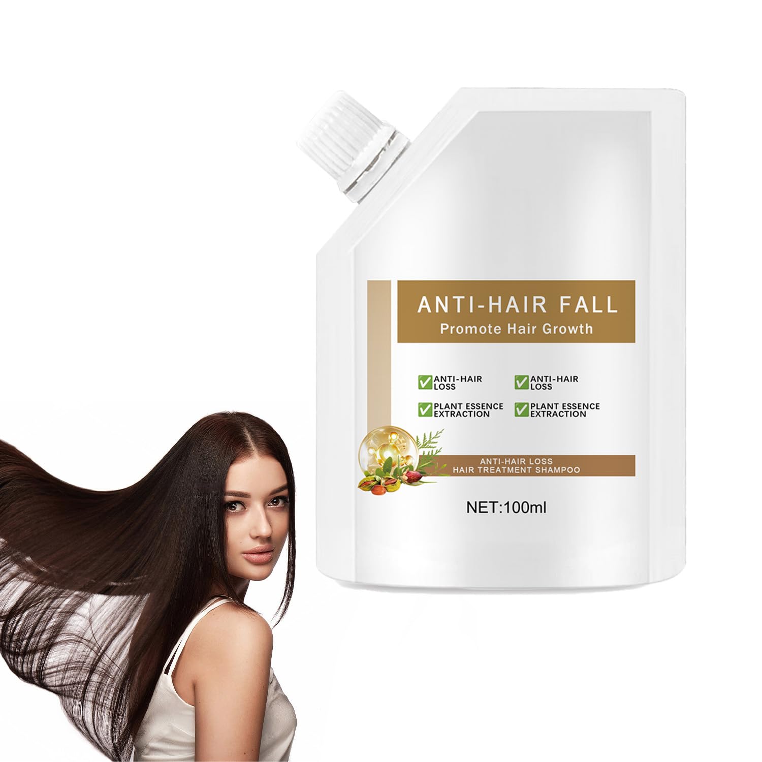 Best Anti Hair Loss Shampoo for Women - Natural Hair Growth Treatment for Thinning Hair & Hair Fall Control - Daily Use Volumizing Shampoo (1 Pack) - Perfect for Postpartum, Stress-Related & Seasonal Hair Loss