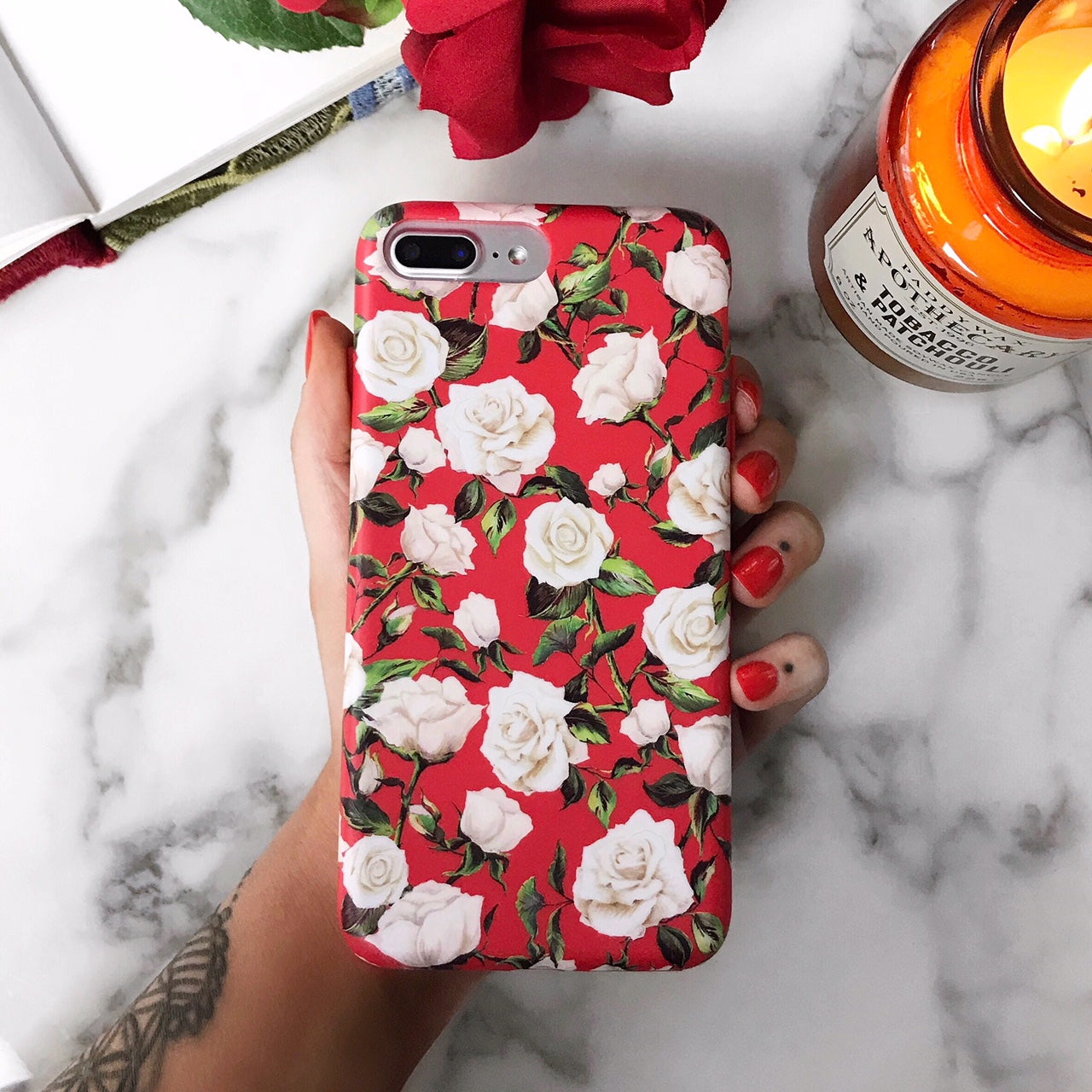 Elegant White Roses Floral iPhone Case - Slim Protective Cover for iPhone 13/14/15/Pro/Max - Perfect Gift for Women, Girls, Bridesmaids & Wedding Guests (Use for Daily Protection, Special Occasions & Photo Props)
