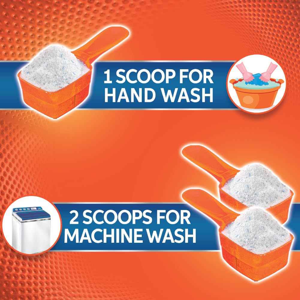 Tide Plus Laundry Detergent Powder - 2kg (4.4 lb) | Lemon & Mint Scent | Deep Stain Remover for Oil, Gravy & Tea | High Efficiency HE Safe | For Washer Machine & Hand Wash | Fresh Scent for Clothes, Towels & Bedding