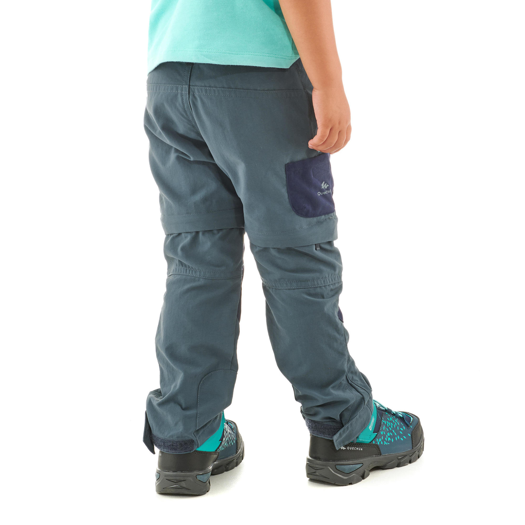 Quechua MH500 Kids' Convertible Hiking Pants - Waterproof & Lightweight Outdoor Pants for Boys & Girls Ages 2-6 - Perfect for Camping, Hiking & Outdoor Adventures