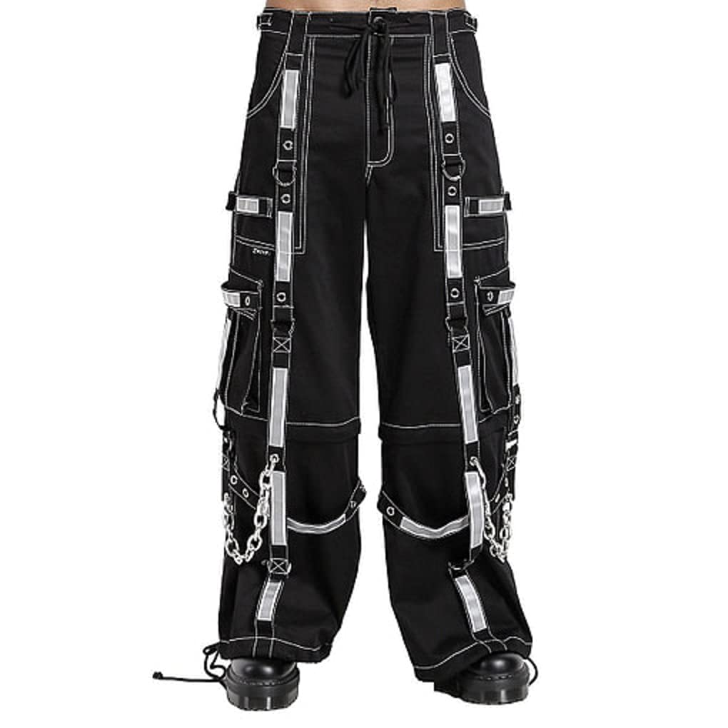 High-Quality Women's Bondage Reflective Punk Rock Pants - Alternative Emo Fashion Shorts for Concerts, Nightlife & Streetwear