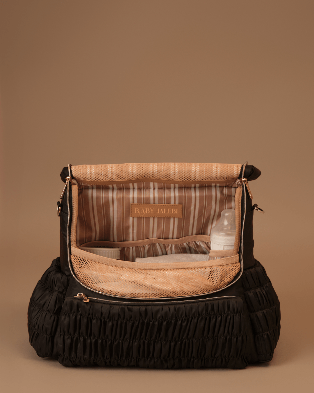 Premium Black Dune Diaper Bag - Large Waterproof Baby Tote with Insulated Pockets for Moms & Dads - Perfect for Travel, Daycare & Family Outings