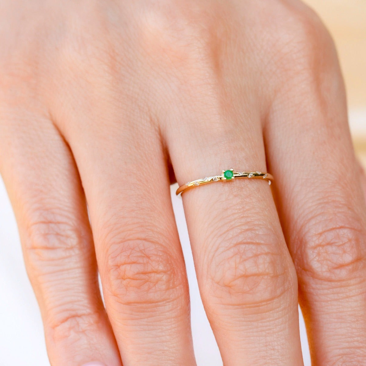 Dainty Starry Birthstone Ring - Elegant Zodiac Jewelry for Women, Personalized Gift for Her - Perfect for Birthdays, Anniversaries & Special Occasions