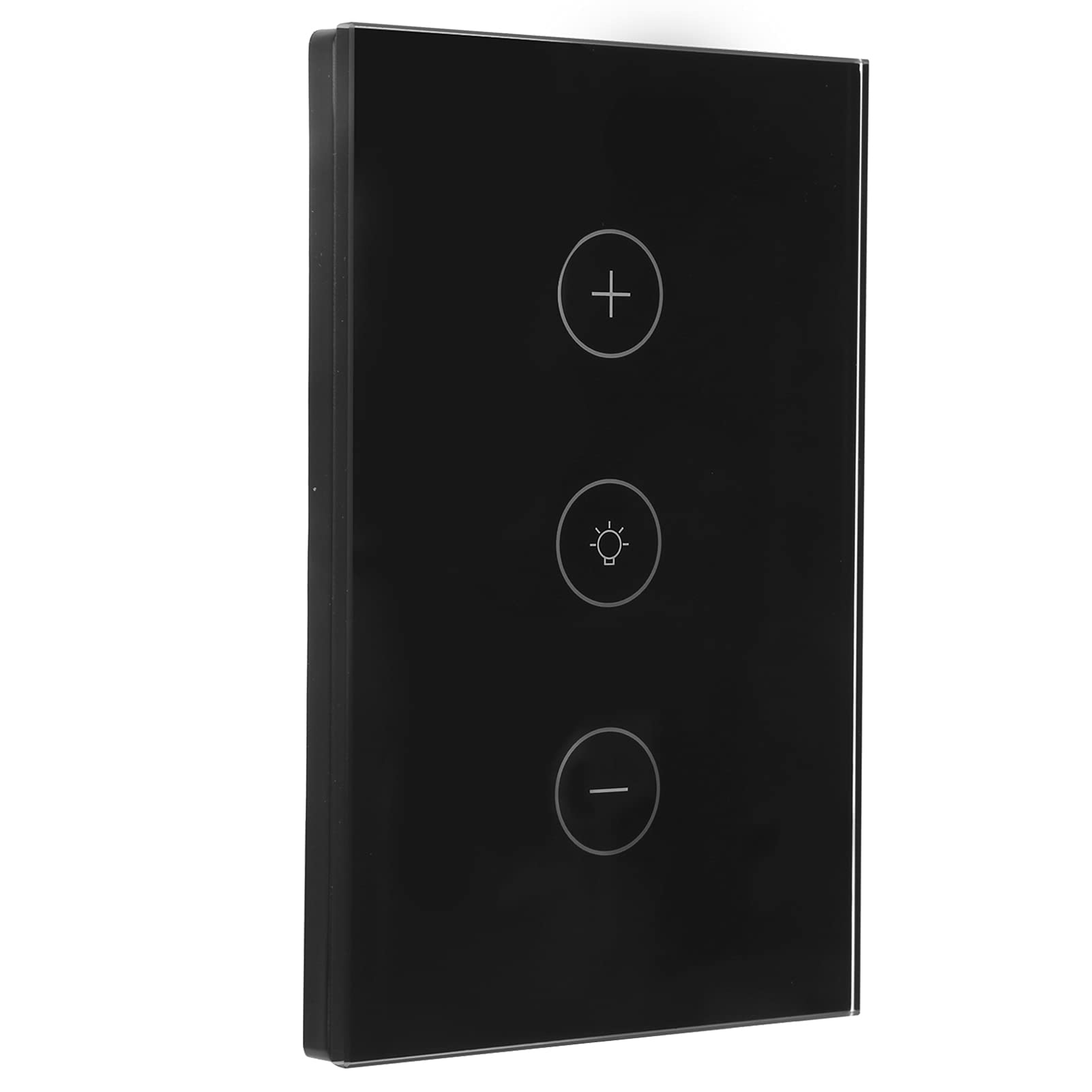 Smart WiFi Touch Light Switch - Wireless Dimmer for LED Lights, Compatible with Google Home & Alexa, App & Voice Remote Control (Black) - Perfect for Bedroom, Living Room & Smart Home Automation