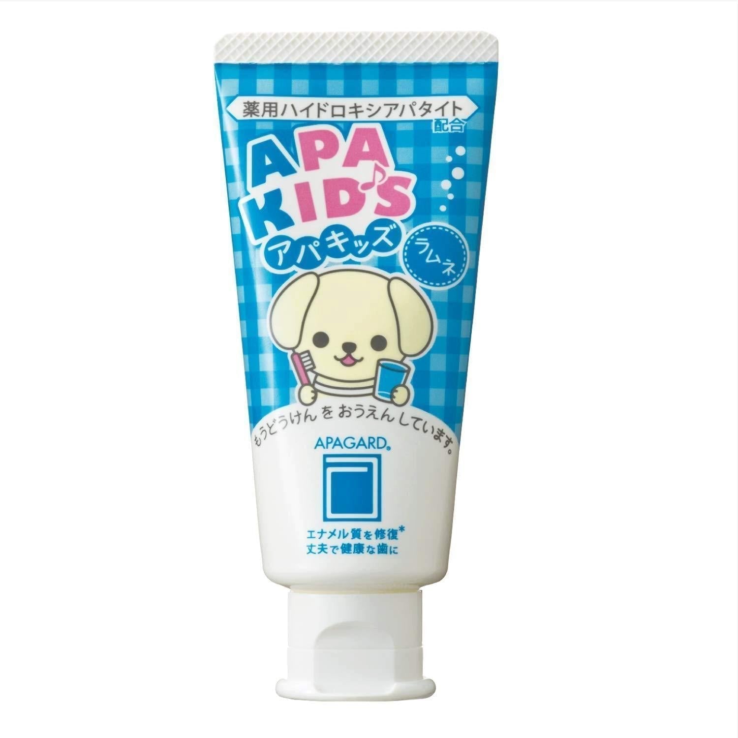 Apagard Apakid's Kids Toothpaste - Ramune Flavor 60g | Fluoride-Free & Safe for Children | Perfect for Daily Oral Care & Cavity Prevention