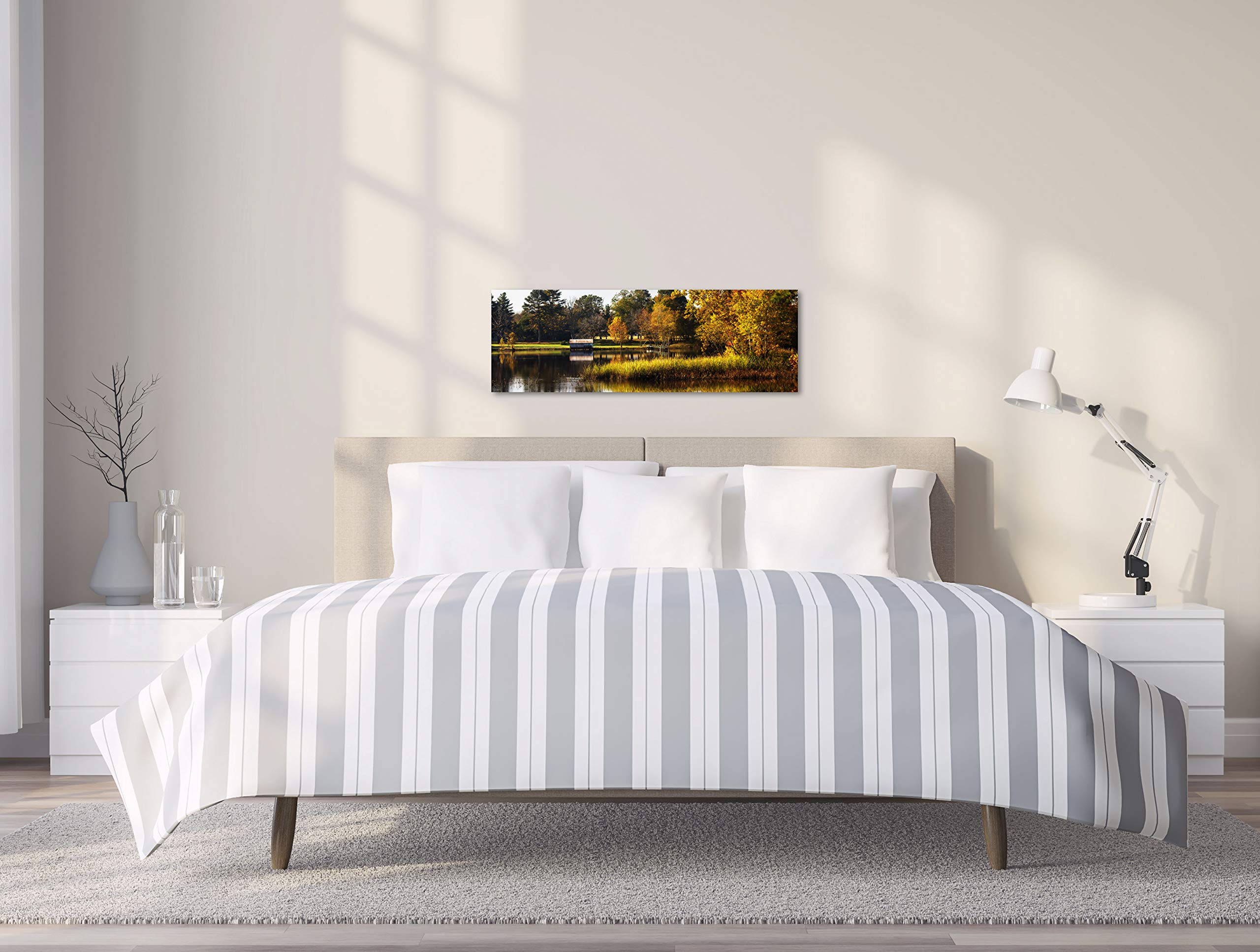Contemporary Autumn on The Mattaponi by Alan Hausenflock - 36x12in Fine Art Giclee Print on Paper - Perfect for Home Decor, Office Wall Art & Gift Giving