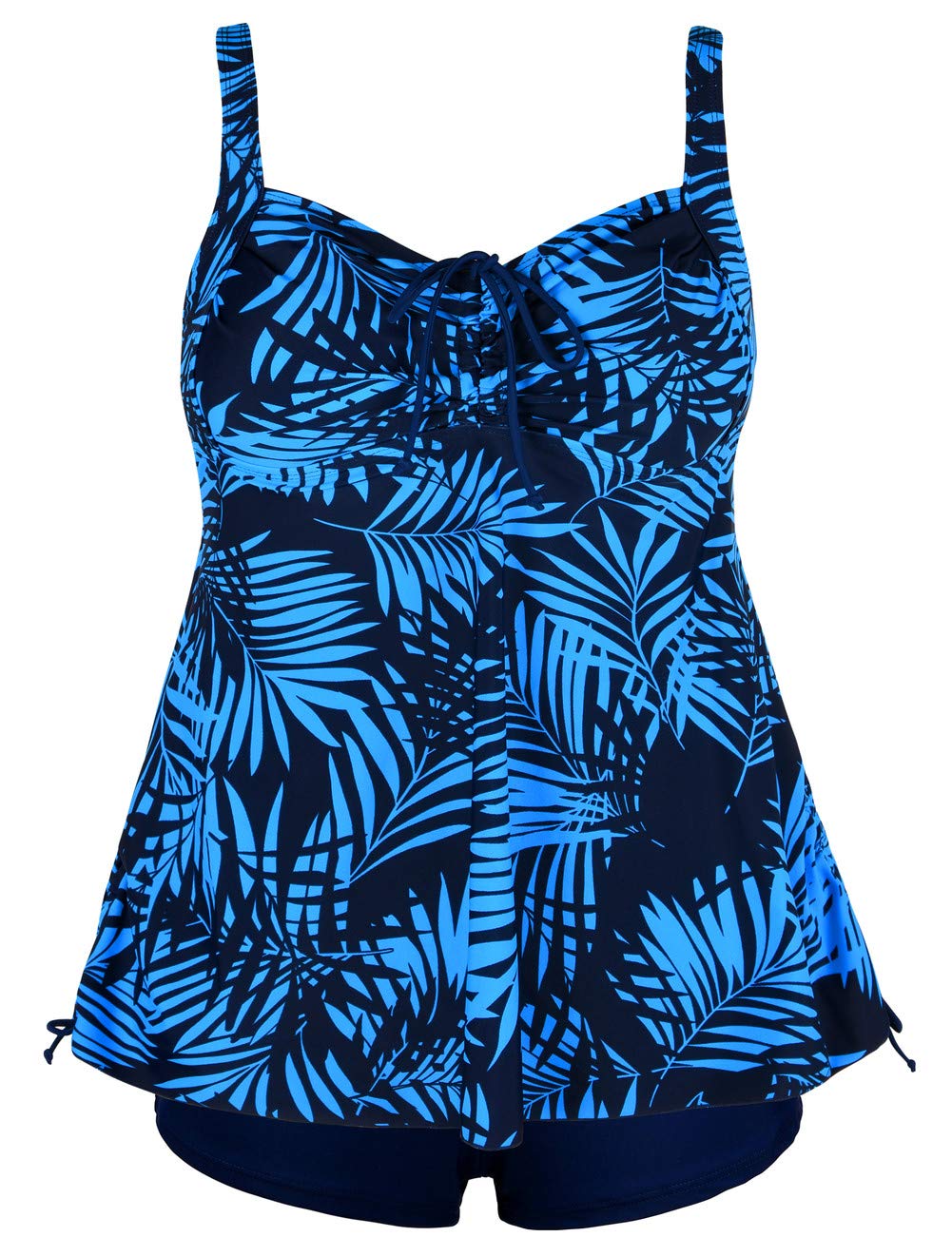 Septangle Plus Size Paisley Print Tankini Swimsuit for Women - Beach & Pool