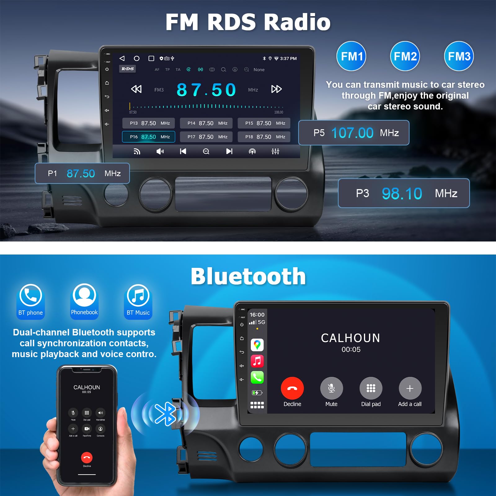 2006-2011 Honda Civic Car Stereo with 10.1