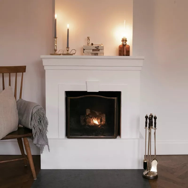 Premium Brass Eldgaffelset - Traditional Swedish Fireplace Poker Set for Fireplace, Campfire & Outdoor Use - Falsterbo Style
