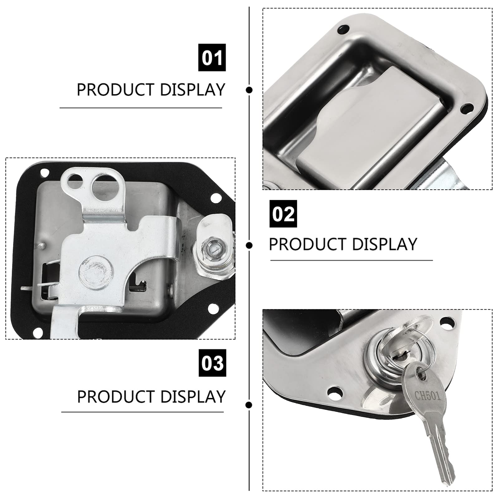 DOITOOL Stainless Steel RV & Truck Toolbox Lock - Heavy Duty Camper Door Lock for Travel Trailers, Trucks, and Trailers - Secure Your Vehicle Toolbox, Camper Door & Travel Trailer (Perfect for Outdoor Adventures, Road Trips & RV Camping)