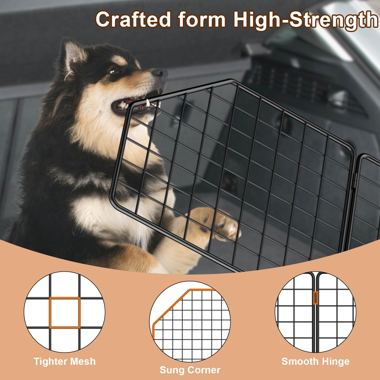 Adjustable Heavy-Duty Dog Barrier for SUV & Trucks 36
