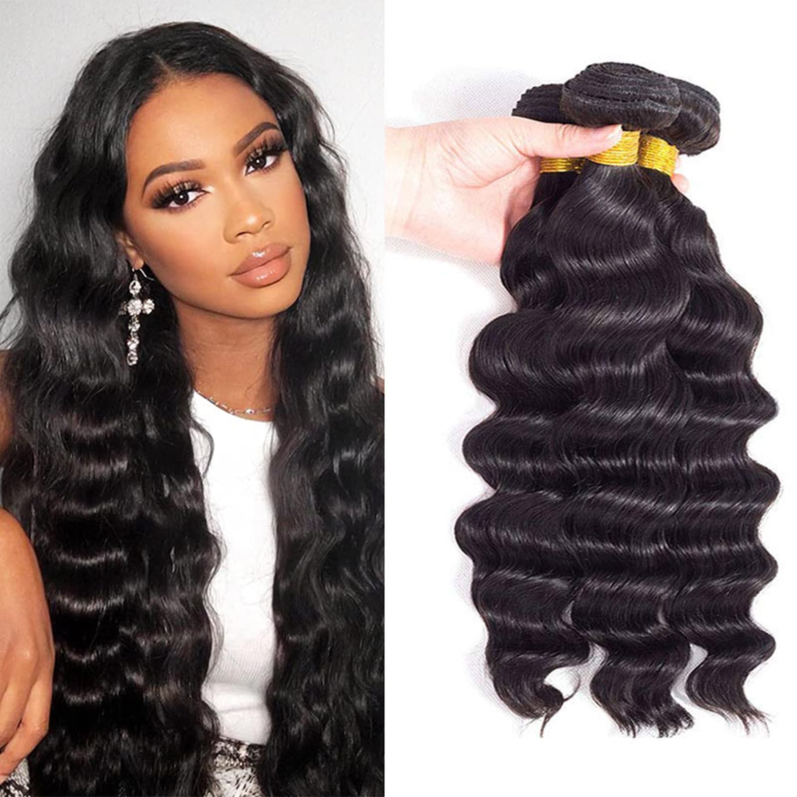 Royal Impression 12A Loose Wave Bundles - 100% Unprocessed Brazilian Virgin Human Hair Weave (24