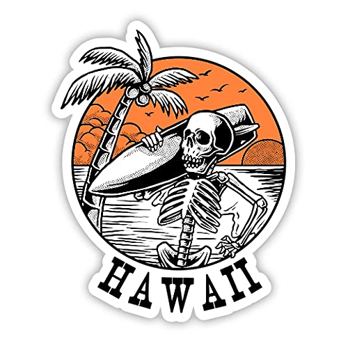 Squiddy Hawaii Surf Vinyl Sticker Decal - Waterproof & Durable 3