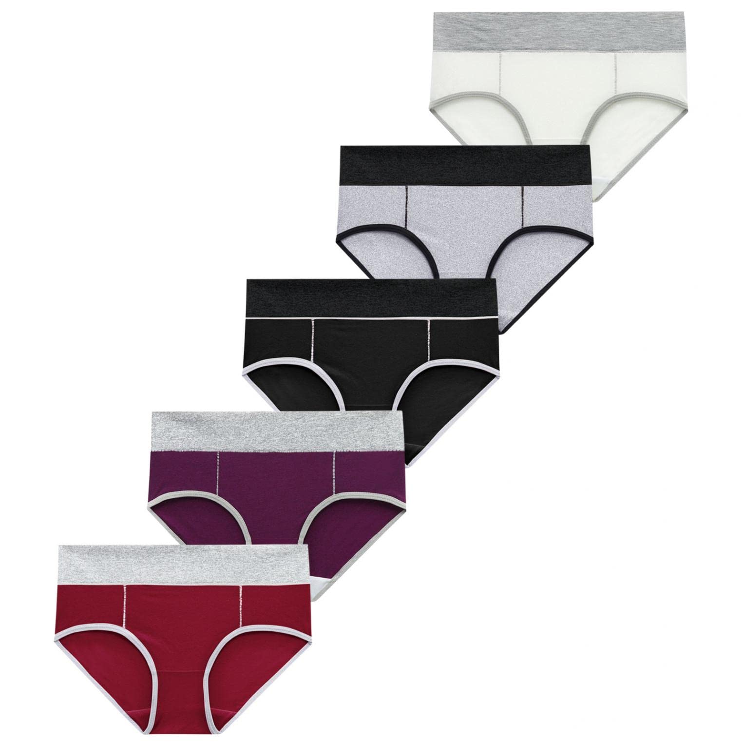 Women's Cotton Panties - 5-Pack Seamless Stretch Underwear, Soft & Breathable Briefs for Everyday Comfort | Perfect for Work, Yoga & Sleep