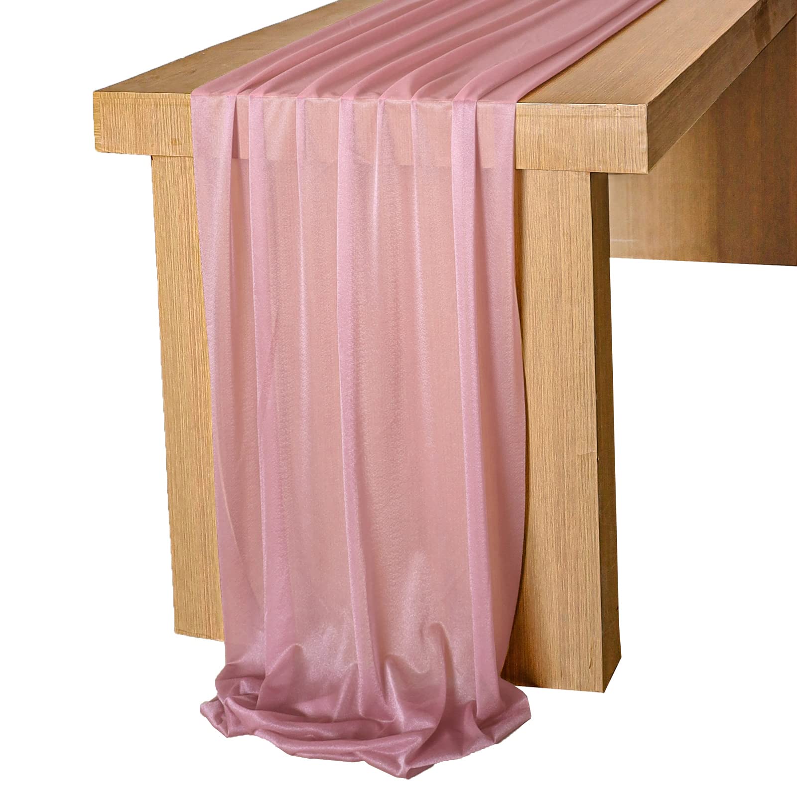 Lookein Mauve Table Runners - 10 Pack Elegant Wedding & Baby Shower Decorations for Bridal Showers, Brunch Parties & Home Decor - Perfect for Dining Tables, Buffets & Special Events