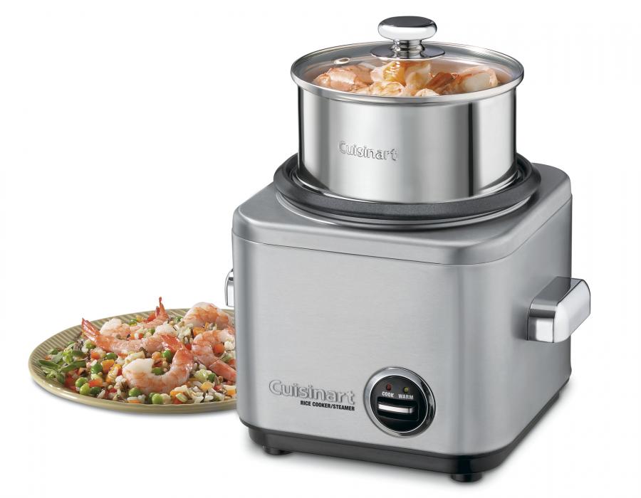 Cuisinart Rice Cooker - 6-Cup Electric Steamer & Warmer with Stainless Steel Bowl - Perfect for Cooking Rice, Quinoa, and Steaming Vegetables - Ideal for Home, Office, and Dorm Use