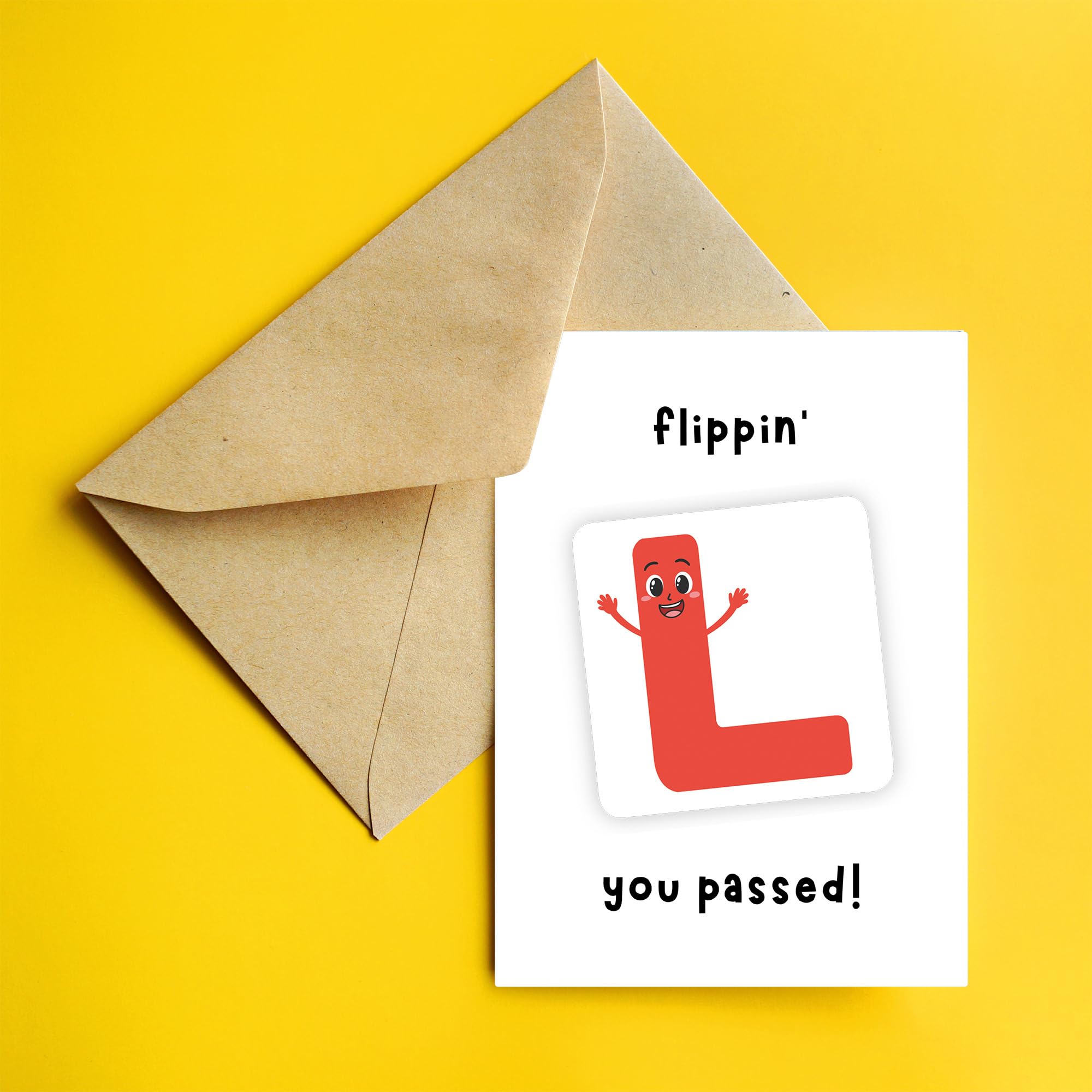 BYANIKA A6 Driving Test Pass Card - Congratulations on Passing Your Driving Exam - Perfect Gift for New Drivers - Ideal for Son, Daughter, Brother, Sister - Celebrate Success with This Motivational Card (Great for Graduation Parties & License Celebrations)
