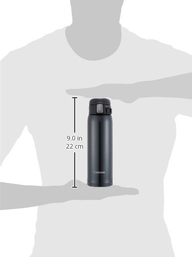 Zojirushi SM-SD48BC 16oz Stainless Steel Vacuum Insulated Travel Mug - Keeps Drinks Hot/Cold for Hours - Leak Proof Lid - Silky Black - Perfect for Coffee, Tea & On-the-Go Use