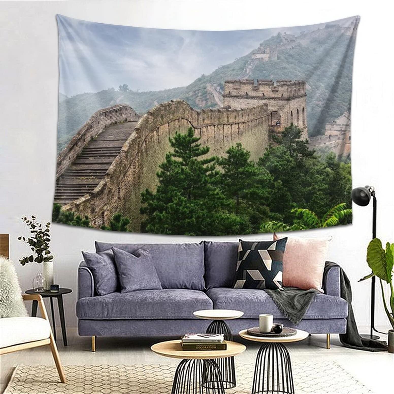 The Great Wall of China Tapestry Wall Hanging - 80x60 Inch Asian Home Decor for Bedroom, Living Room & Dorm | Perfect for Boho, Vintage & Travel Theme Interior Design
