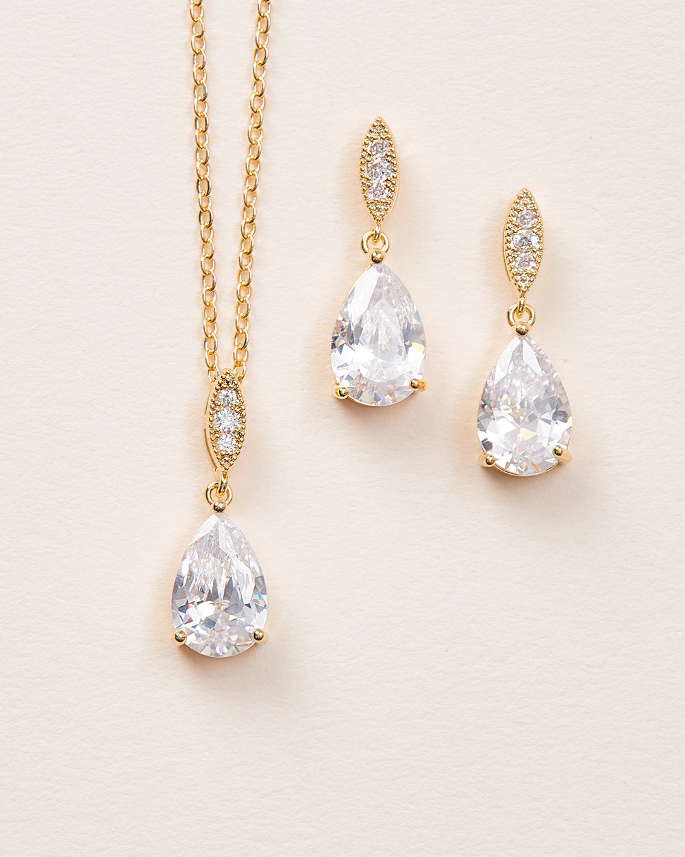 Callie Elegant Bridesmaid Jewelry Set - Necklace & Earrings for Weddings, Parties & Formal Events