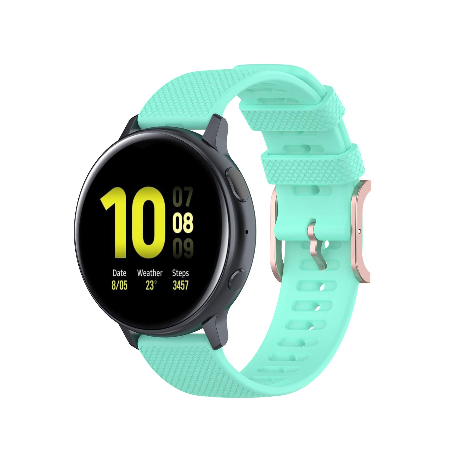 RuenTech 5-Pack Silicone Replacement Bands for Samsung Galaxy Watch 3 41mm - Rose Gold Buckle, Multi-Color Straps | Perfect for Workouts, Swimming & Everyday Wear
