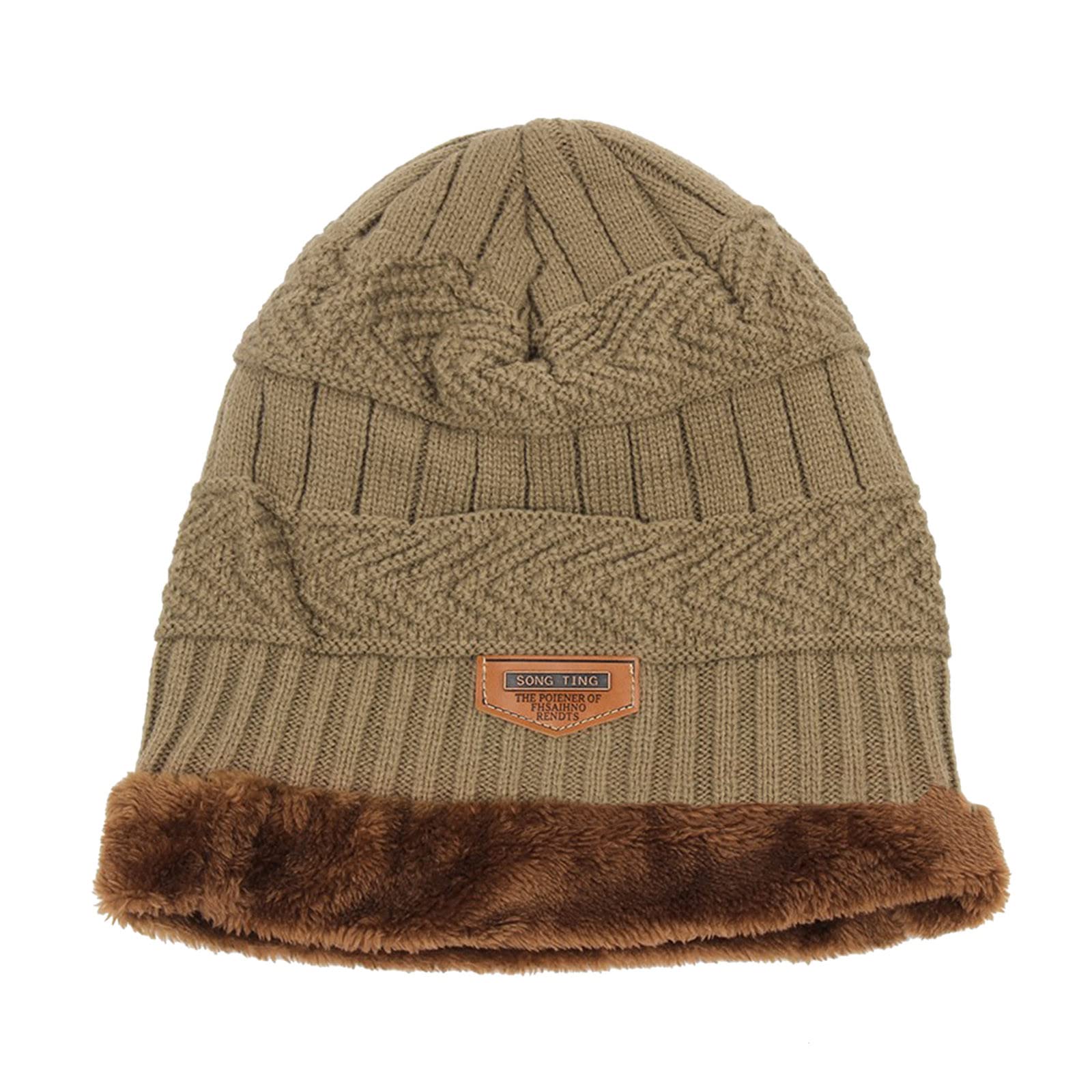 FIN86 Fashion Fedora Hat for Men & Women - Warm Fleece Knit Winter Beanie with Contrast Colors - Perfect for Cold Weather & Outdoor Activities