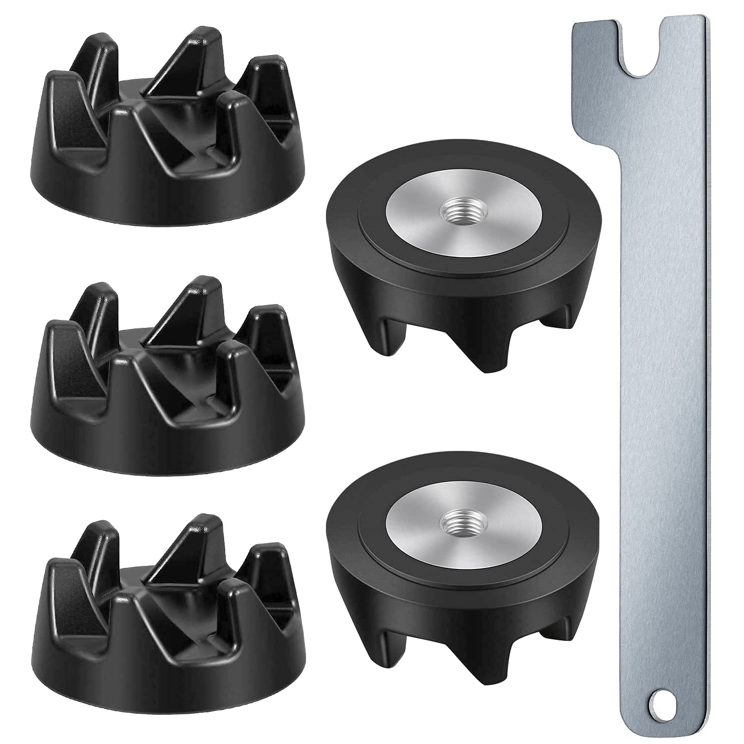 5Pcs KitchenAid Blender Replacement Coupler WP9704230VP - Rubber Gear Couplings Accessories with Wrench for Smooth Blending - Perfect for KitchenAid WP9704230-5 Models (Ideal for Smoothies, Sauces & Food Prep)