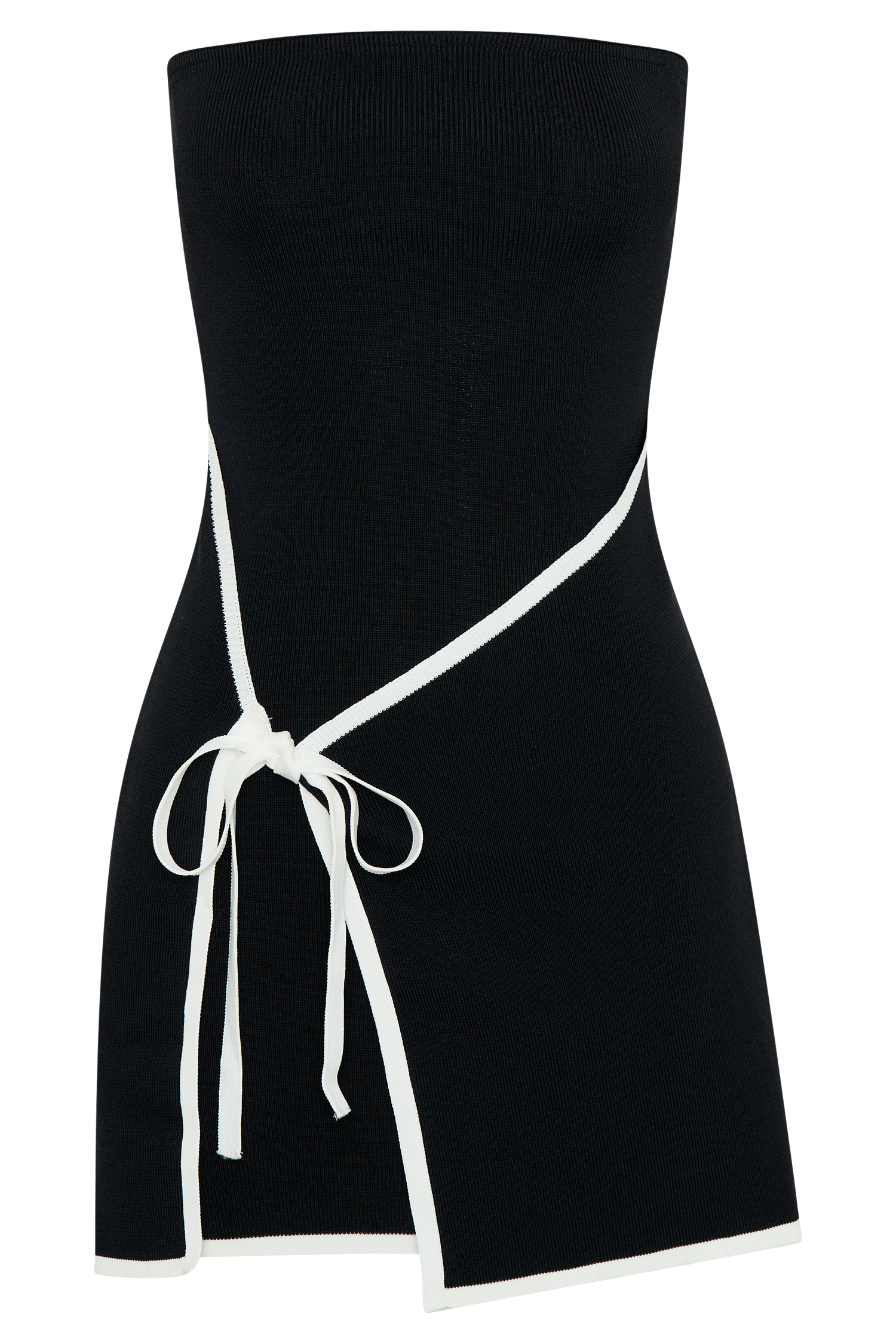Strapless Knit Mini Dress for Women - Black - Sexy Bodycon Party Dress for Night Out, Date Night, Clubwear