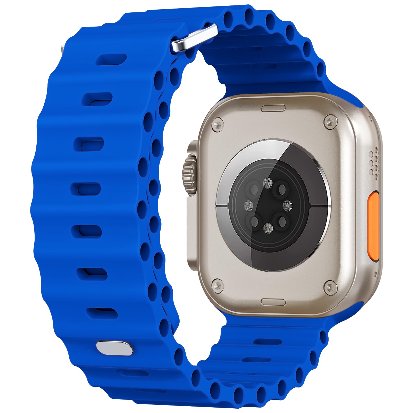 Premium Soft Silicone Sport Band Compatible with Apple Watch Ultra 2/Ultra/SE/Series 9/8/7/6/5/4/3/2/1 (38mm 40mm 41mm 42mm 44mm 45mm 49mm) - Durable Replacement Strap for Women & Men - Perfect for Swimming, Running & Outdoor Activities