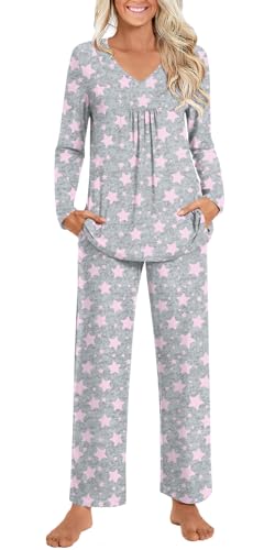 Pj-pink Star-grey