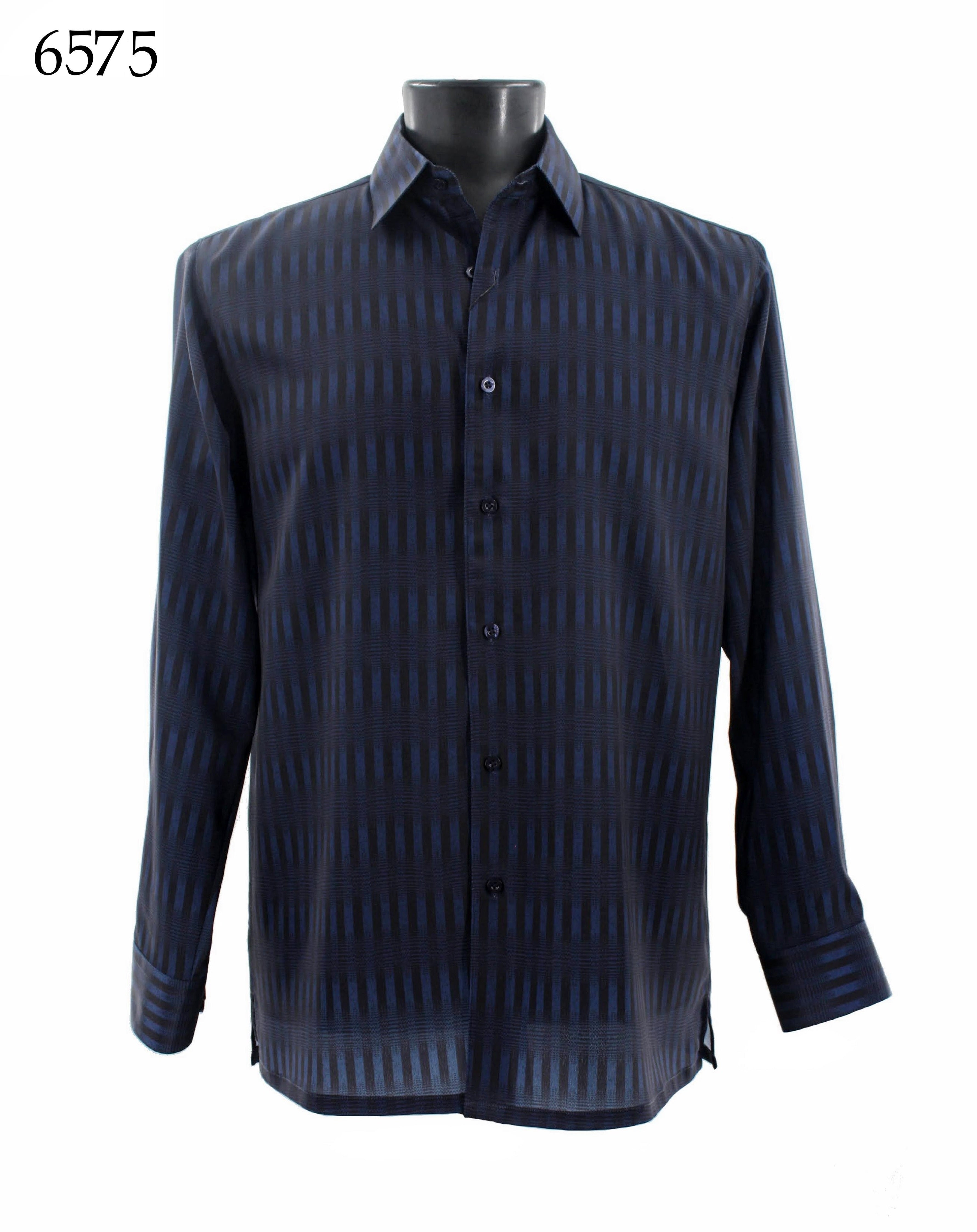 Bassiri Men's Long Sleeve Casual Shirt 6575 - Comfortable Button Down Work Shirt for Office, Business, and Everyday Wear