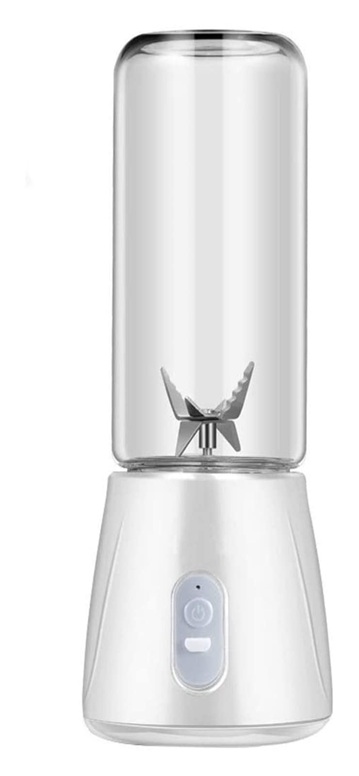 Portable Blender 320ml - Mini Personal Smoothie Maker & Shaker Cup with Rechargeable Battery & Stainless Steel Blades - Perfect for Shakes, Smoothies, Juicing at Home, Gym, Office or Travel (White)