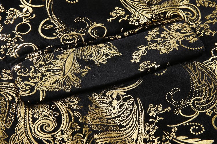 WULFUL Men's Slim Fit Floral Suit Jacket - Stylish Blazer for Wedding, Prom, Dinner Party & Formal Events - Elegant Tuxedo Jacket for Special Occasions