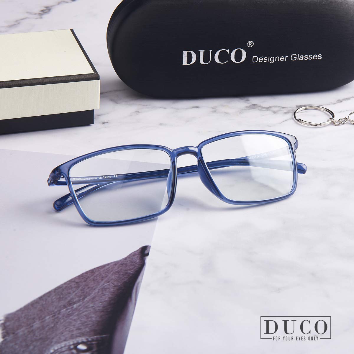 DUCO Blue Light Blocking Glasses for Computer & Gaming - Super Lightweight Anti Blue Ray Eyewear with Stylish Frame 306 | Reduce Eye Strain for Office Work, Online Classes & Night Screen Use
