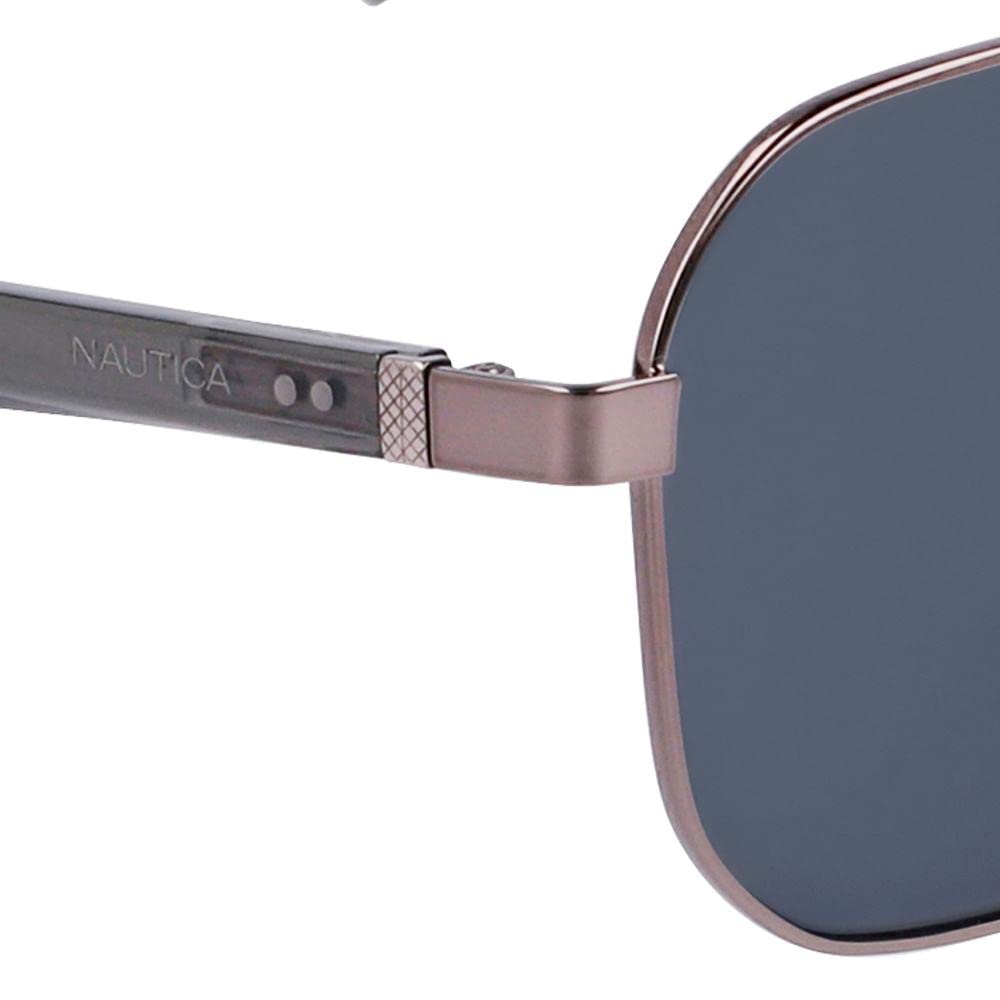 NAUTICA N 5143 S 033 Gunmetal Polarized Sunglasses for Men & Women - UV Protection, Fashion Aviator Style - Perfect for Driving, Beach & Outdoor Activities