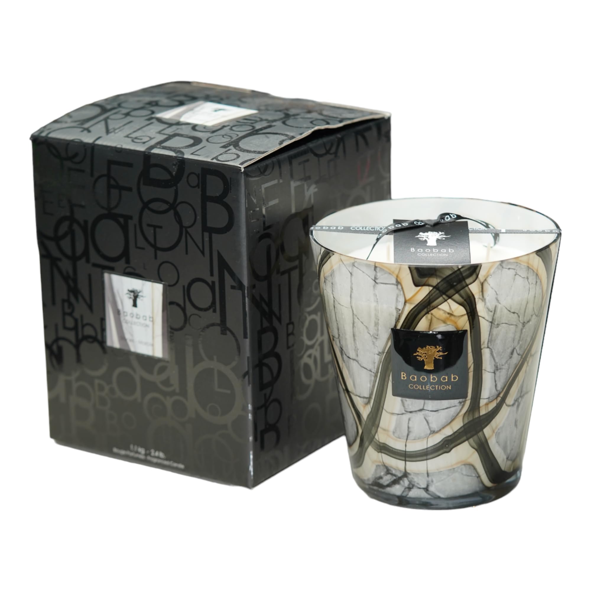 Baobab Collection - Luxury Marble Stone Max16 Scented Candle for Home Decor & Relaxation | Perfect for Living Room, Bedroom, and Spa Ambiance