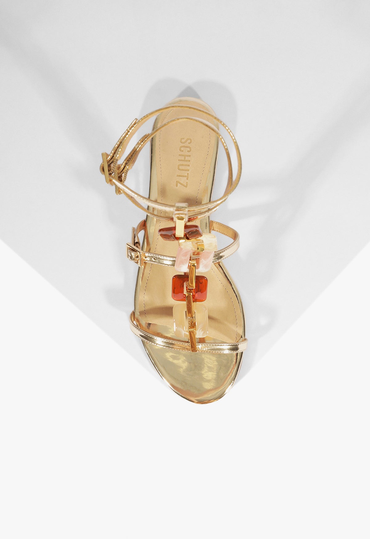 Cassandra Women's Gold Leather Flat Sandals - Comfortable Strappy Summer Sandals for Beach, Vacation & Casual Wear