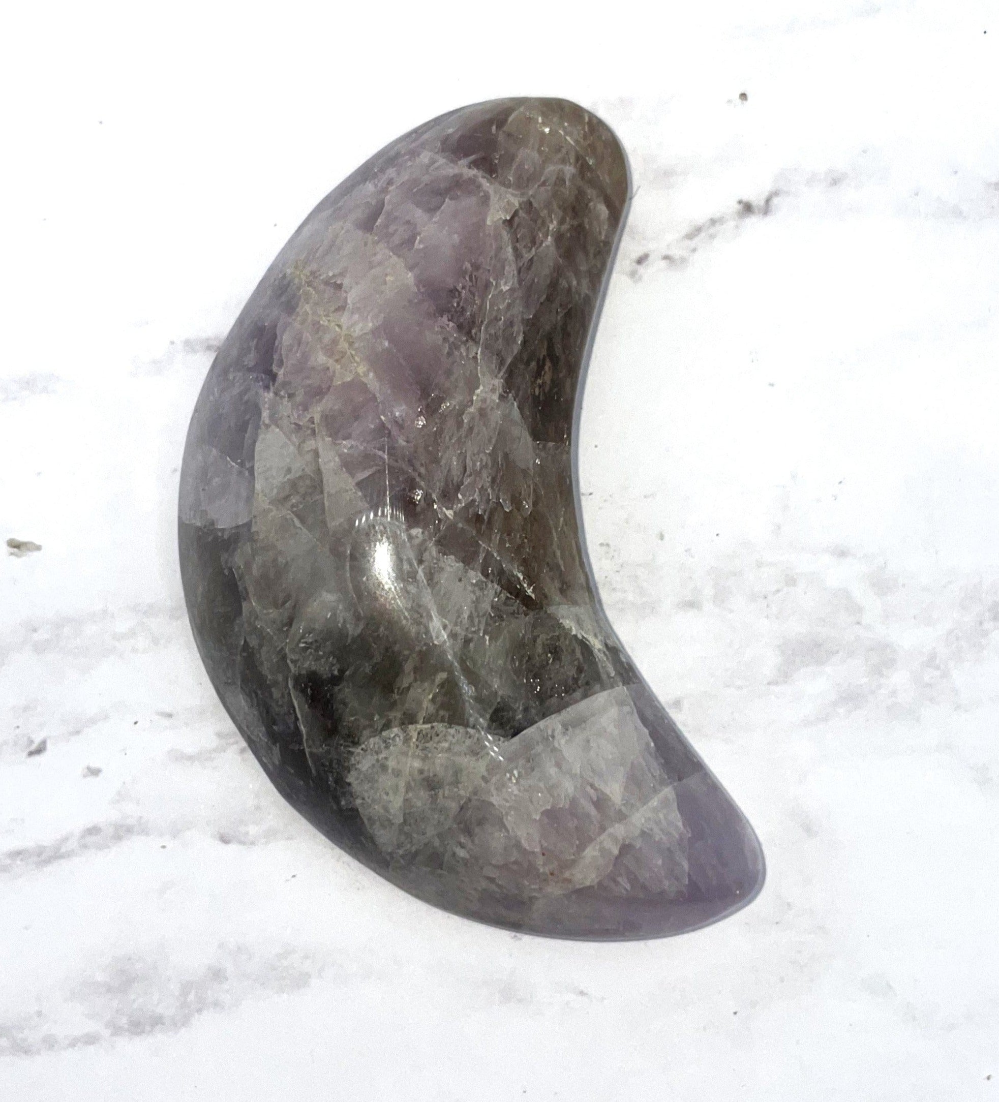Natural Ametrine Moon Carving - Healing Crystal for Meditation, Yoga & Spiritual Growth - Perfect for Home Decor, Gift & Energy Work