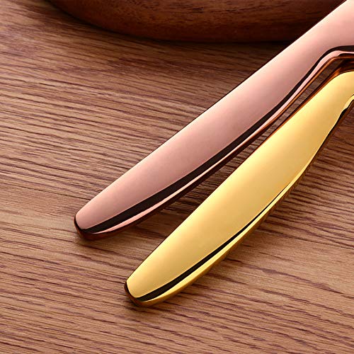 Premium 5-Piece Steak Knife Set - Serrated Heavy Duty Stainless Steel Blades for Cutting Steak, Chicken & Bread - Ergonomic One-Piece Handle - Perfect for BBQ, Dinner Parties & Restaurant Use