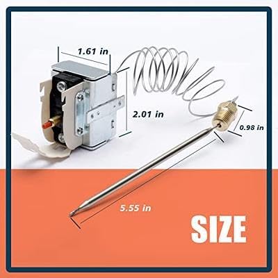 PITCIO High Limit Thermostat 450F with 1/2