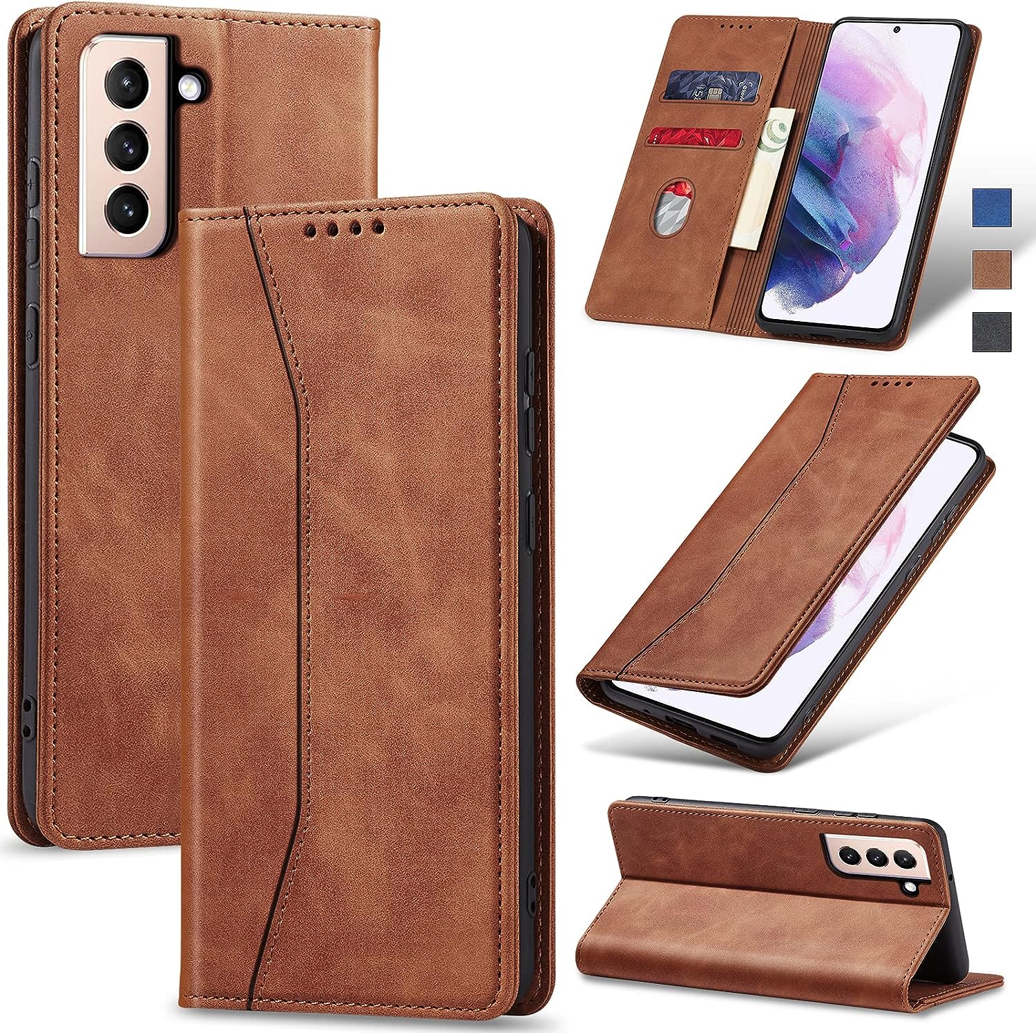 OnePlus 11 5G Leather Magnetic Folio Cover - Premium Protective Phone Case in Black | Slim Fit with Strong Magnetic Closure | Perfect for Work, Travel & Everyday Use