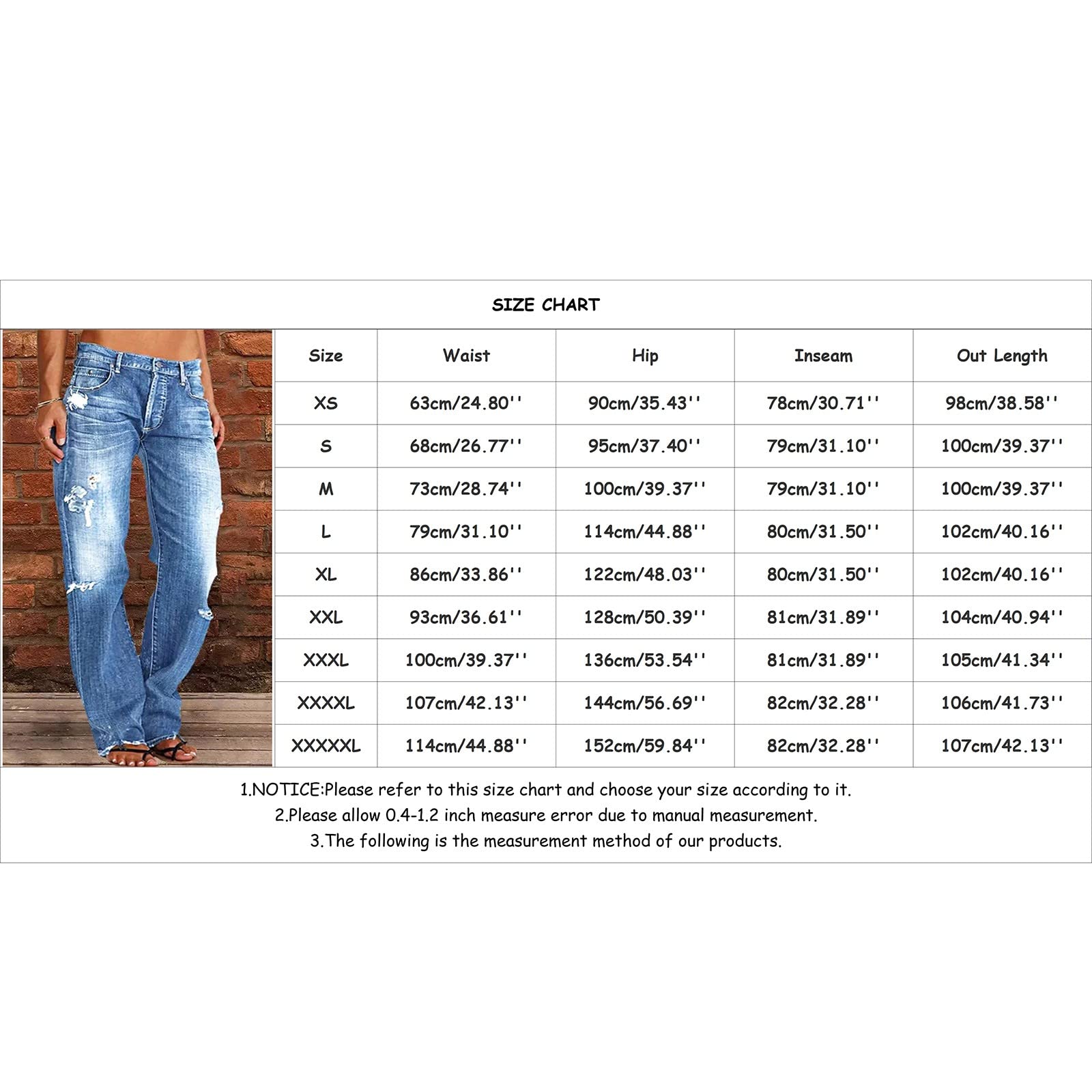 Women's Stretchy Ripped Flare Jeans - Raw Hem Bell Bottom & Bootcut Boyfriend Jeans in Dark Wash | Perfect for Casual Outfits, Night Out & Retro Fashion