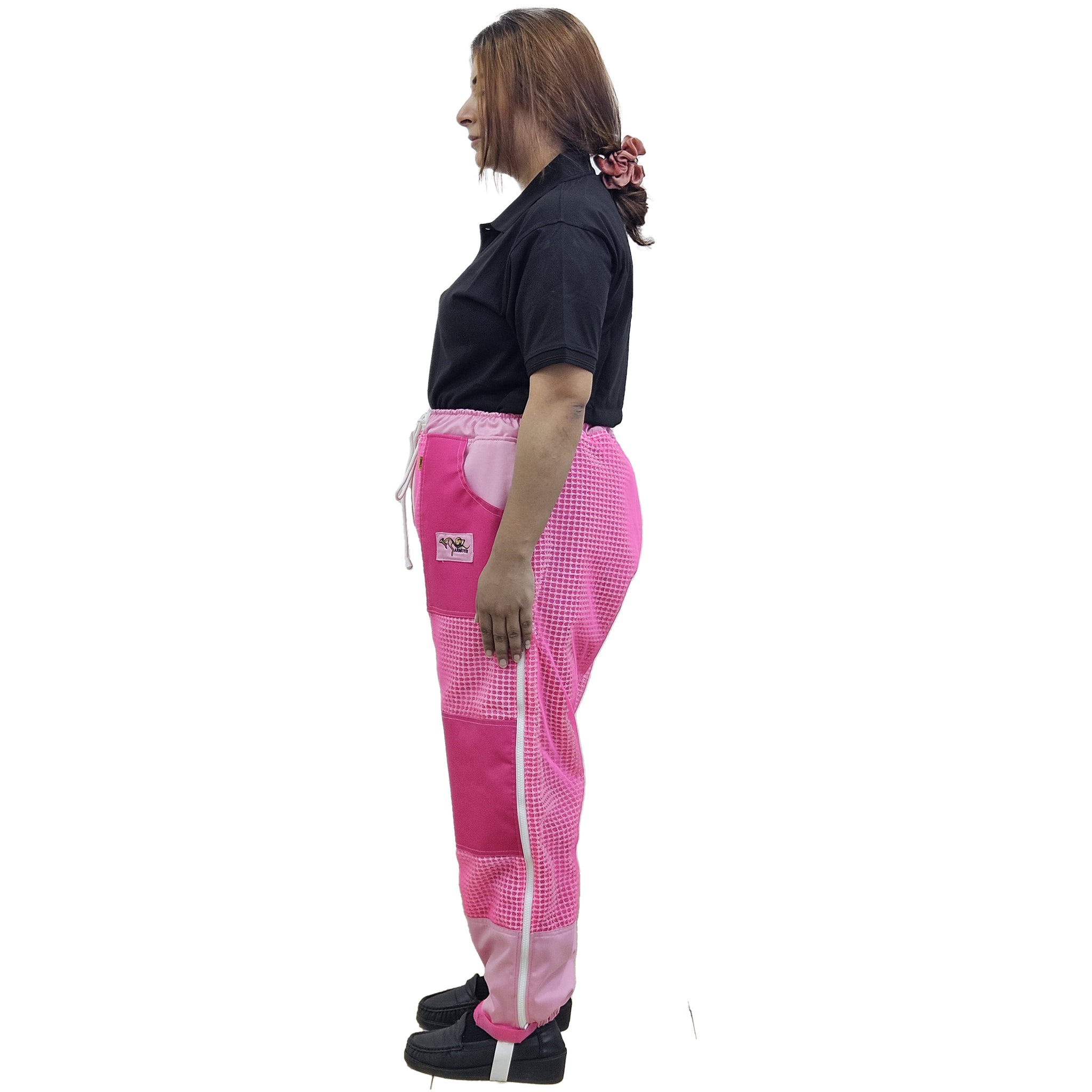 OZ ARMOUR Pink 3-Layer Mesh Ventilated Beekeeping Pants for Big & Tall or Big & Short - Beekeeping Suit for Men & Women - Comfortable Protective Beekeeping Gear for Hive Inspections & Honey Harvesting