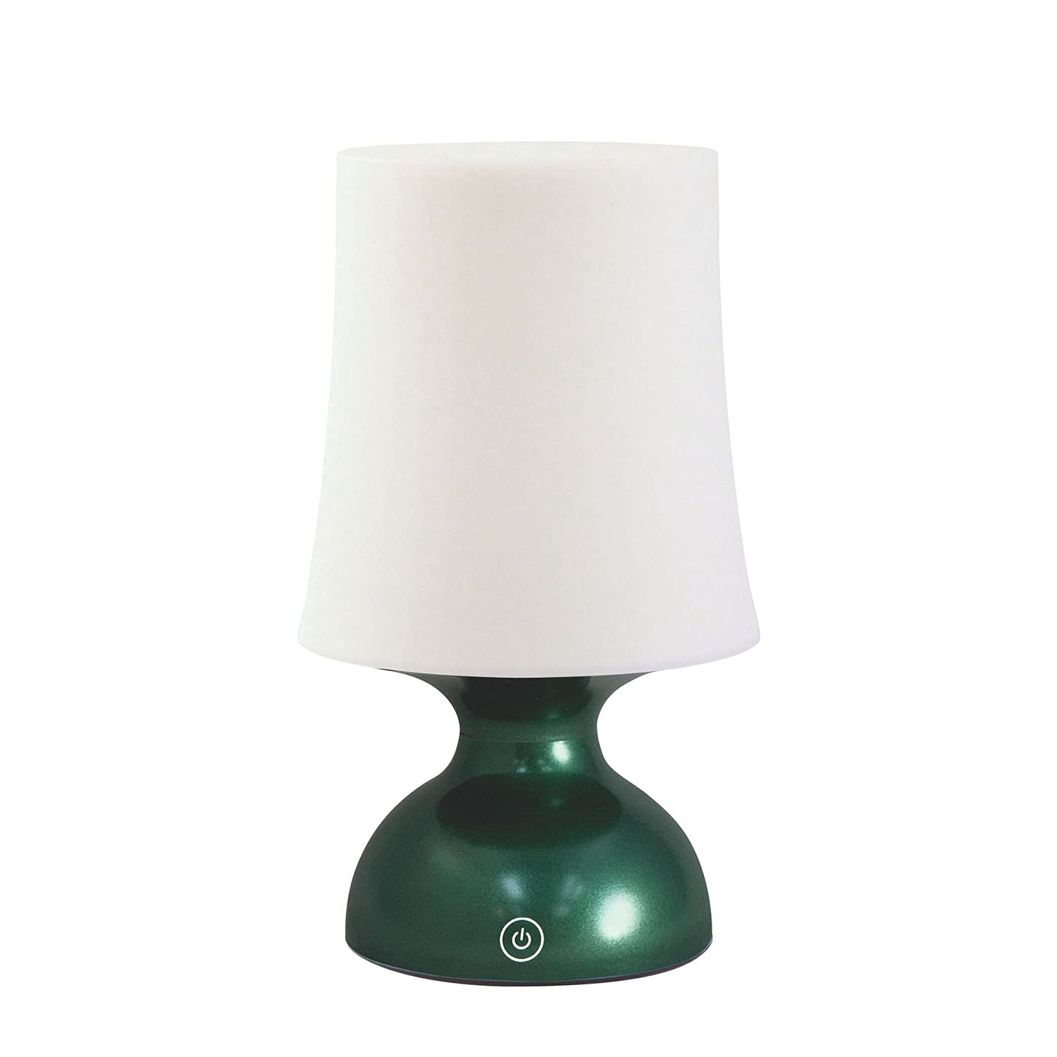 Nordic Style LED Table Lamp - Green & White Minimalist Desk Light, Battery Operated Cordless Lamp for Bedroom, Office, Living Room | Perfect Christmas Gift Idea
