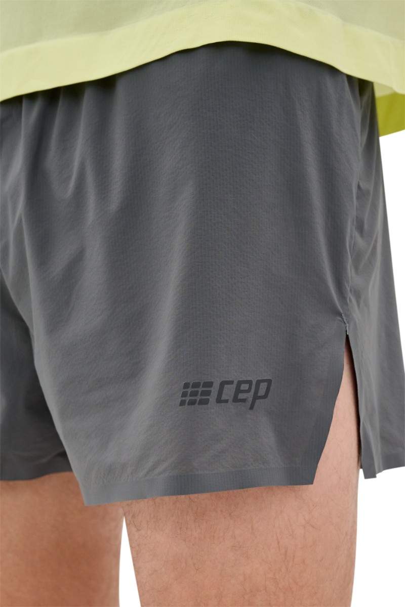 CEP Men's Ultralight Running Shorts - Loose Fit Breathable Quick-Dry Athletic Shorts V2 - Grey for Jogging, Gym Workouts & Outdoor Sports